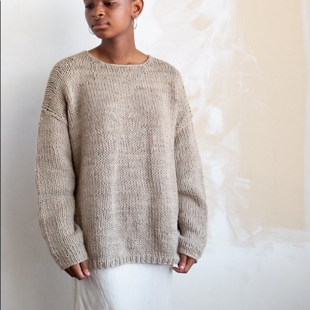 ISO Lauren Manoogian hand knit pullover in sepia